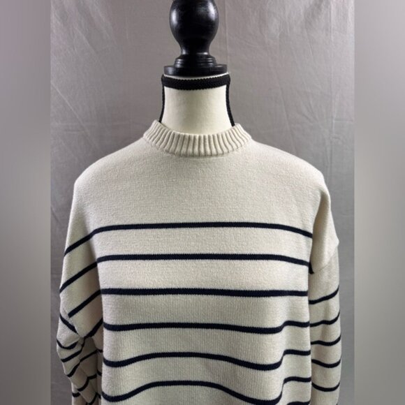 Zara Heavy Knit Striped Sweater NWOT - Picture 2 of 4